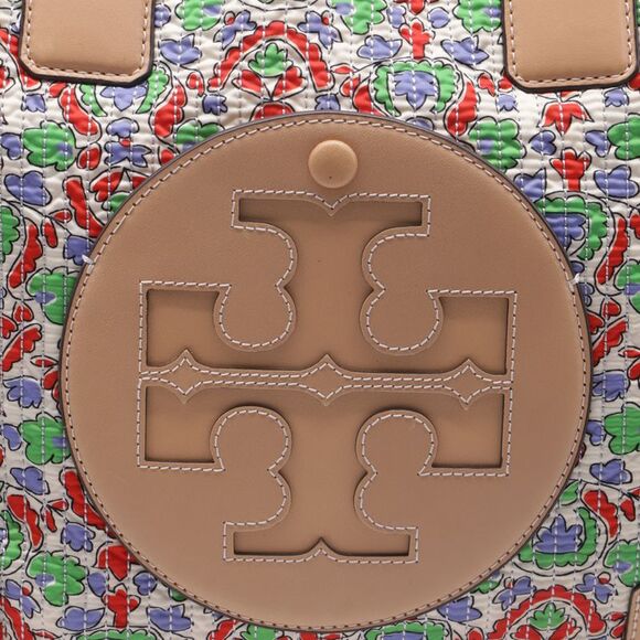 Tory Burch Ella Floral Quilted Tote Bag in Multicolor Nylon - Picture 5 of 11